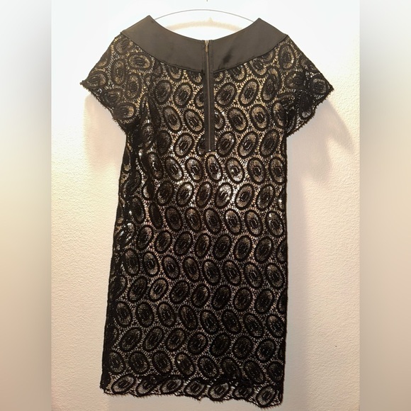 3.1 Phillip Lim women’s gold black lace overlay dress sz 2 cotton silk - Picture 11 of 16